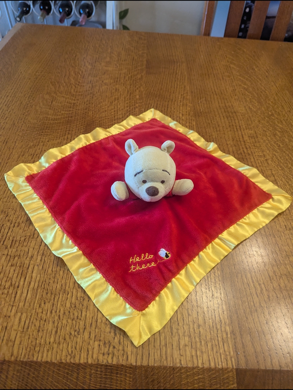 Disney Winnie the Pooh Baby Blankie Plush Blanket “Hello There” Bumble Bee